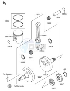 RM65 (E19) drawing CRANKSHAFT PISTON