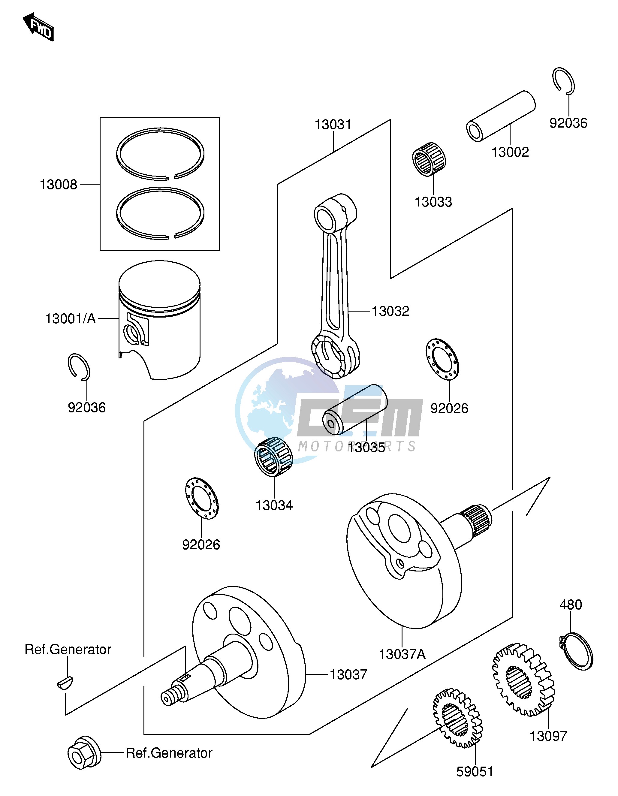 CRANKSHAFT PISTON