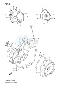 LT-F250 (E17) drawing CRANKCASE COVER