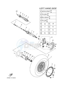 YXZ1000ETS YXZ10YESH YXZ1000R EPS SS SPECIAL EDITION (B577) drawing FRONT WHEEL