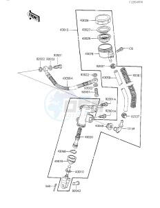 KZ 700 A (A1) drawing REAR MASTER CYLINDER