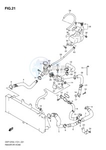 GSF1250 (E21) Bandit drawing RADIATOR HOSE