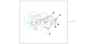 VTX1800C drawing HEADLIGHT COWL AND SCREEN