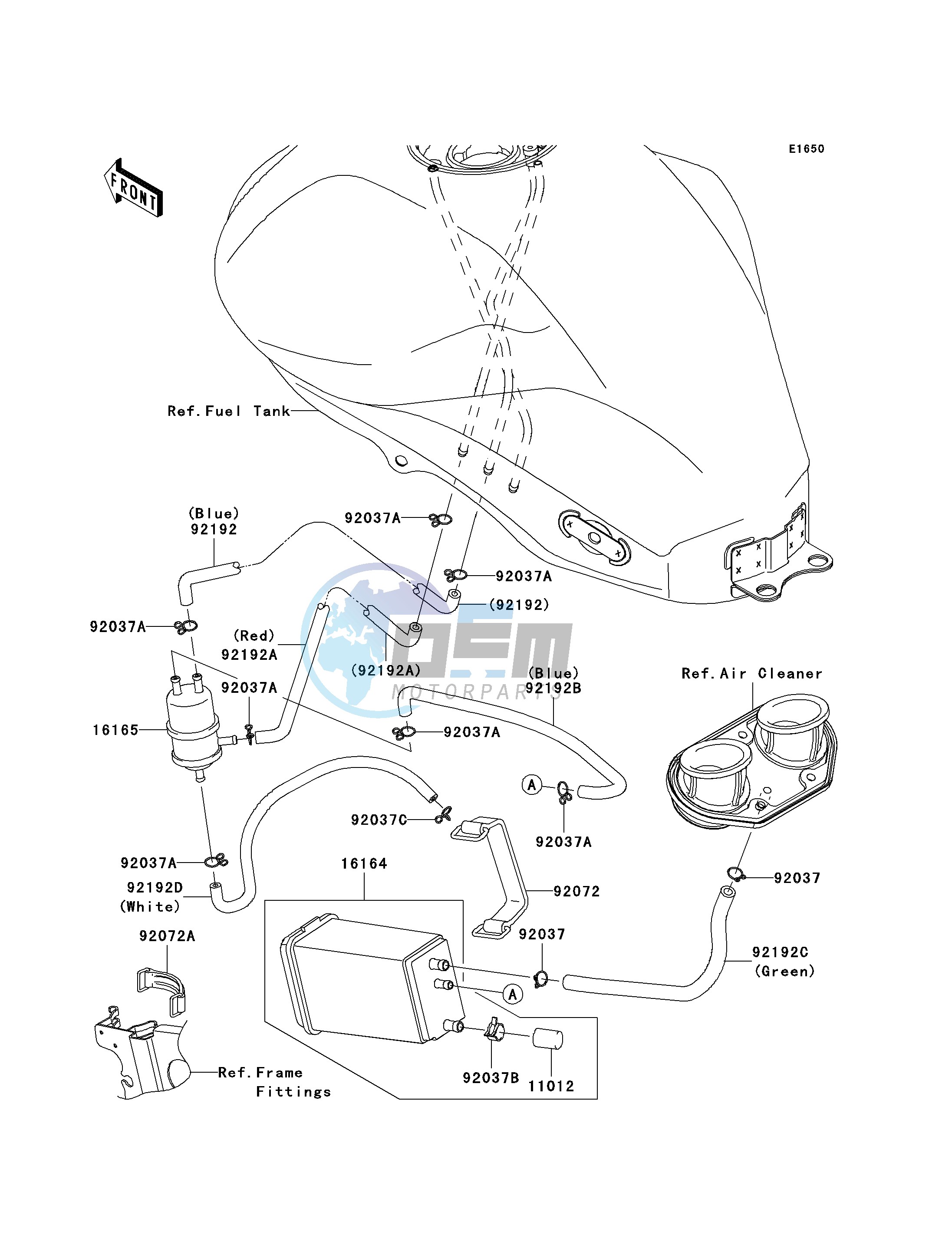 FUEL EVAPORATIVE SYSTEM-- CA- -