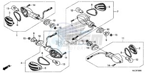 CBR600RRD CBR600RR UK - (E) drawing WINKER