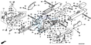 GL1800A France - (F / CMF) drawing EXHAUST MUFFLER (EXCEPT G L1800-BR)