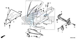 CBR1000SAG CBR1000 ED drawing UPPER COWL