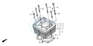 TRX400EX FOURTRAX 400 EX drawing CYLINDER