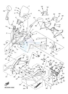 XJ6SA 600 DIVERSION (S-TYPE, ABS) (36D9) drawing COWLING