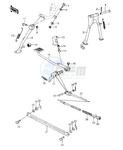 KZ 550 C [LTD] (C1-C2) [LTD] drawing STANDS_BRAKE PEDAL -- 80-81 C1_C2- -