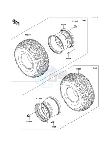 MULE 3010 TRANS 4x4 DIESEL KAF950E8F EU drawing Tires