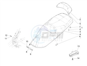 MP3 500 MAXI SPORT ABS (NAFTA) drawing Saddle/seats