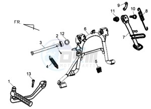 JET 4 R50 drawing CENTRAL STAND -SIDE STAND- KICKSTARTER PEDAL