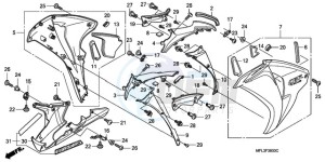 CBR1000RR9 Korea - (KO / SPC) drawing MIDDLE COWL