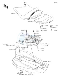 JET SKI ULTRA 310LX JT1500MEF EU drawing Seat