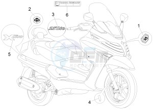 X Evo 250 Euro 3 drawing Plates - Emblems