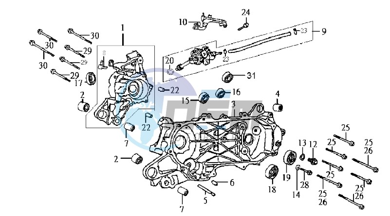 CRANKCASE L / R / STARTER