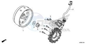 MSX125F MSX125 UK - (E) drawing GENERATOR/FLYWHEEL