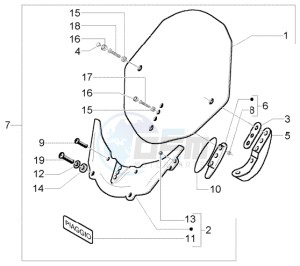 X9 250 Evolution drawing Windscreen