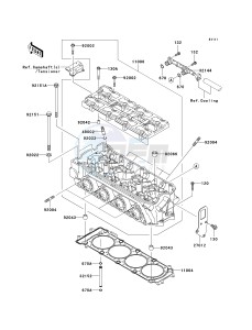 JT 1200 D [STX-12F] (D1-D1) D1 drawing CYLINDER HEAD