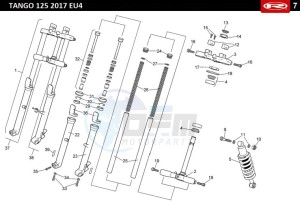 TANGO-125-E4-WHITE drawing FRONT FORK