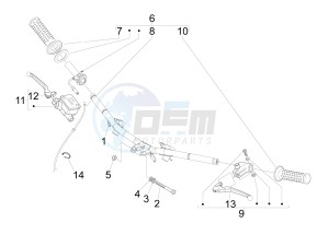 Fly 50 4t 4v drawing Handlebars - Master cilinder