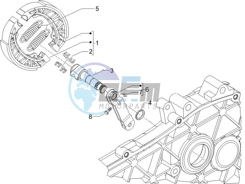 Rear brake - Brake jaw