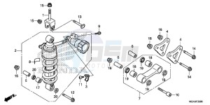 VFR1200X Europe Direct - (ED) drawing REAR CUSHION