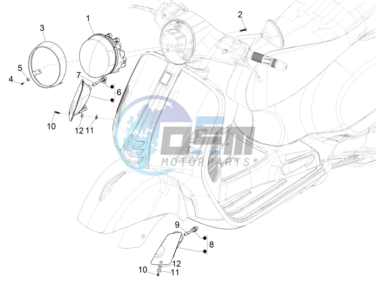 Front headlamps - Turn signal lamps