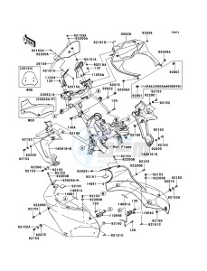 VERSYS KLE650A7F GB XX (EU ME A(FRICA) drawing Cowling