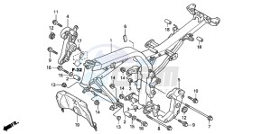 CB900F 919 drawing FRAME BODY