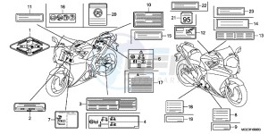 VFR1200FB drawing CAUTION LABEL