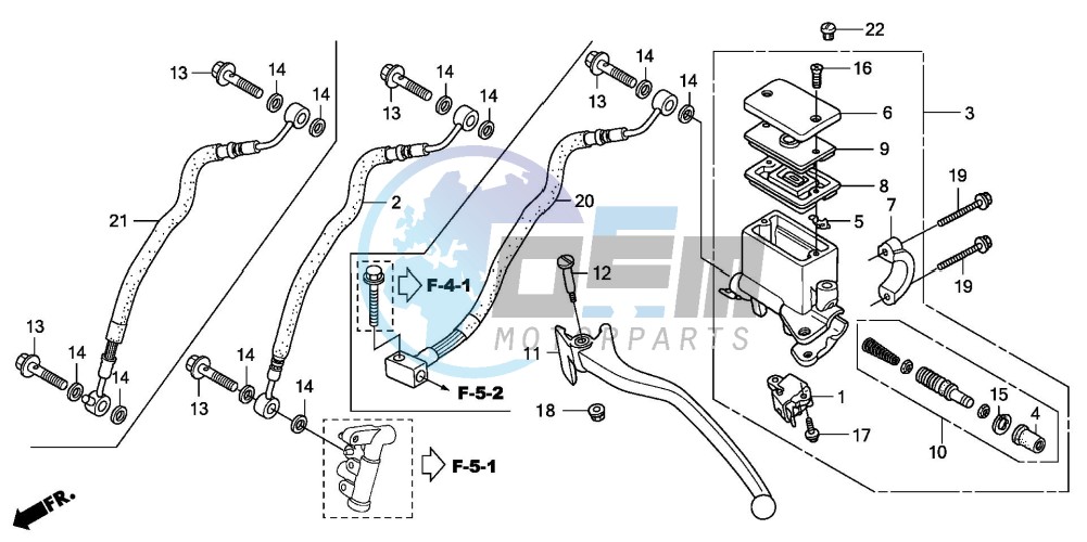 RR. BRAKE MASTER CYLINDER