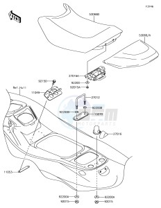 JET SKI STX-15F JT1500AGF EU drawing Seat