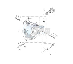 WR X 125 drawing HEADLIGHT