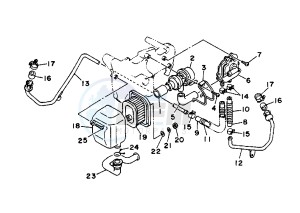 XV VIRAGO 750 drawing SECONDARY AIR SYSTEM