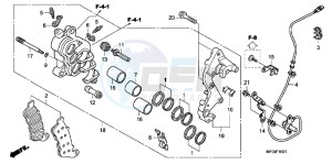 CB600FAC drawing R. FRONT BRAKE CALIPER (CB600FA/ FA3)