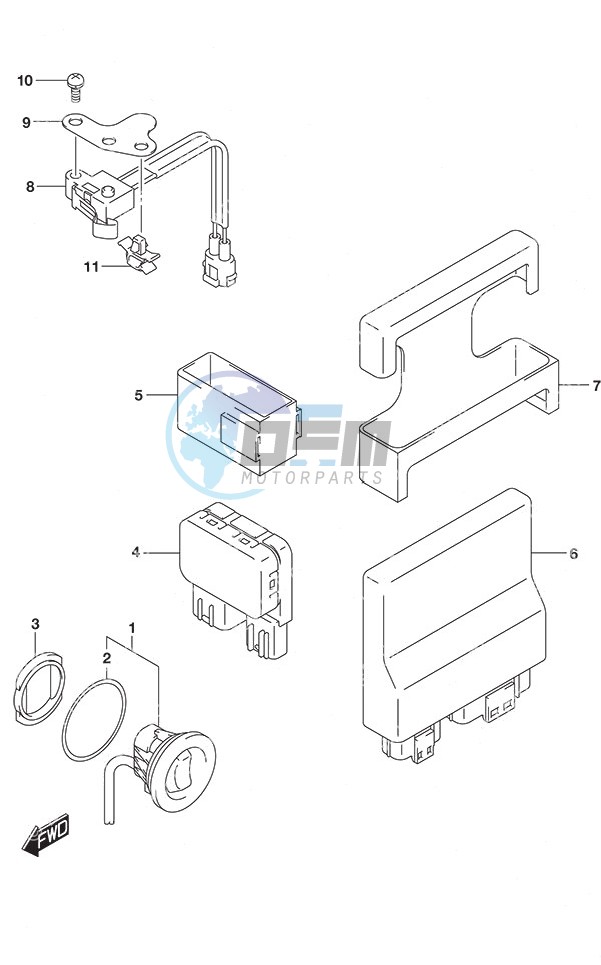 PTT Switch/Engine Control Unit