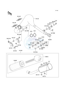 KX 125 M (M1) drawing MUFFLER-- S- -