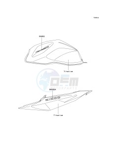 ZR 1000 A [Z1000] (A6F-A6F) A6F drawing DECALS-- TITANIUM- --- CN- -