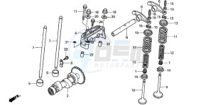 TRX350FM FOURTRAX drawing CAMSHAFT/VALVE