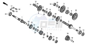 TRX250EX SPORTRAX 250 EX drawing TRANSMISSION