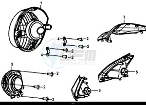 CROX 50 (25 KM/H) (AE05WA-NL) (E4) (L8-M1) drawing HEAD LIGHT