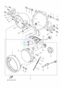 XSR700 MTM690D-U (BCP1) drawing HEADLIGHT