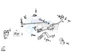 SENDA R X-TREM - 50 CC VTHSR1D1A EU2 drawing REAR BRAKING SYSTEM