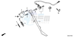 VT750C2BB Shadow E drawing SIDE STAND (VT750C2B/C2S/CS/C/CA)