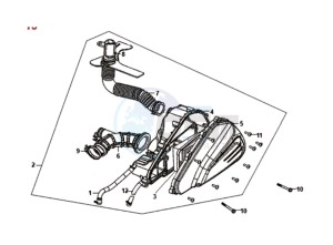 SYMPHONY ST 125 EURO4 L7 drawing AIRFILTER