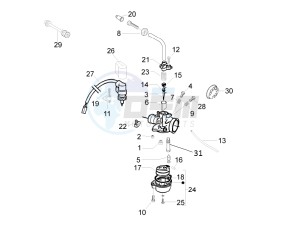 Liberty 50 2t moc drawing Carburetors components