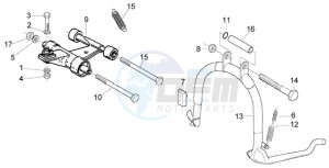 LX 50 4T drawing Central Stand - Swinging arm