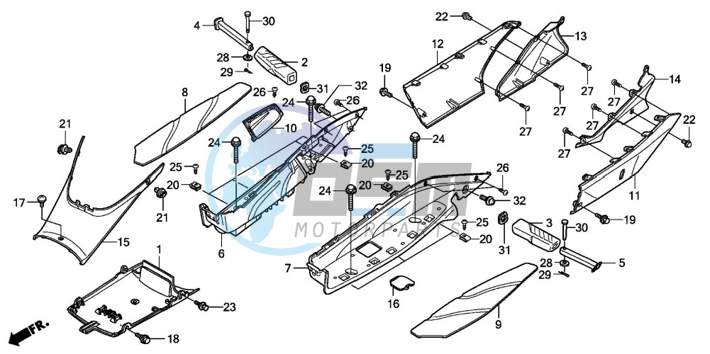 FLOOR PANEL/CENTER COVER (FES1257/A7)(FES1507/A7)